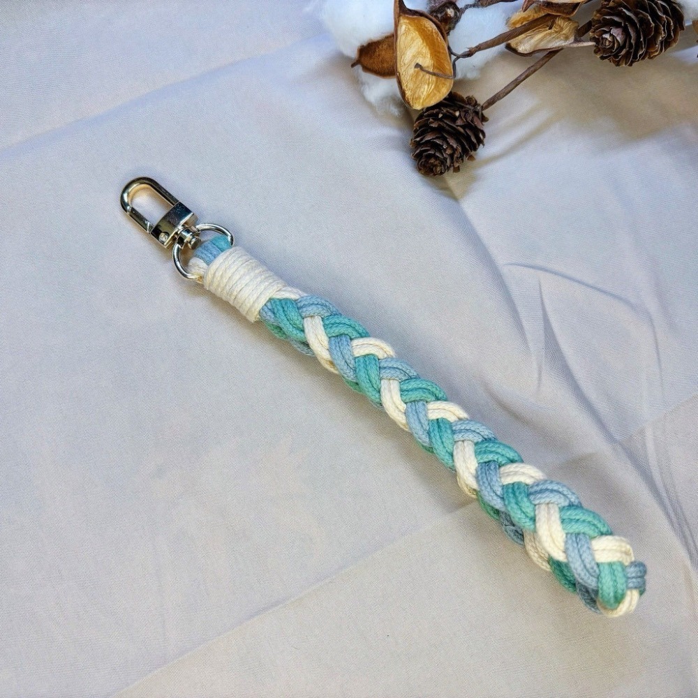客製三色三股編手機手繩-細節圖4