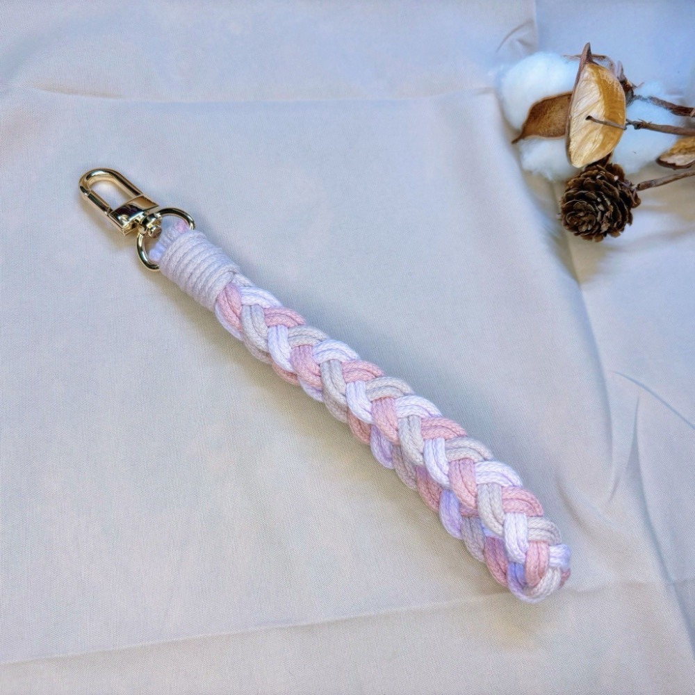 客製三色三股編手機手繩-細節圖6