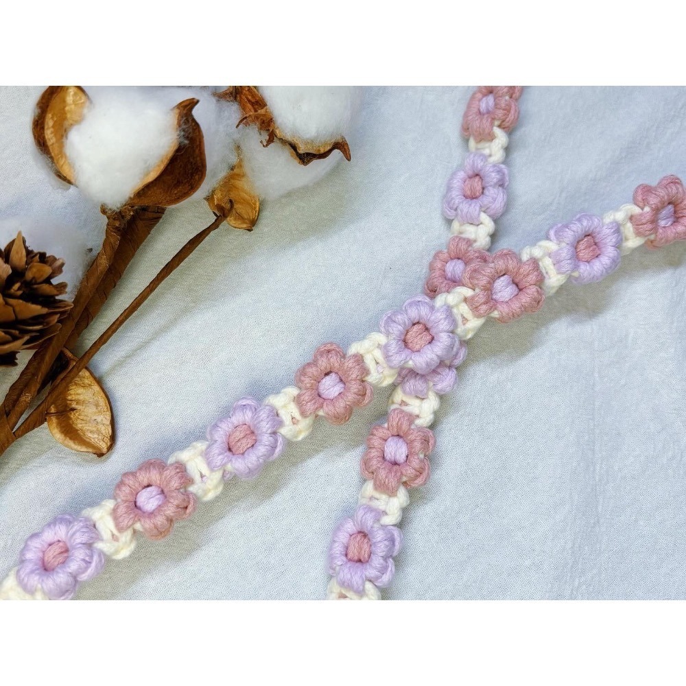 客製雙色小花背帶-細節圖2