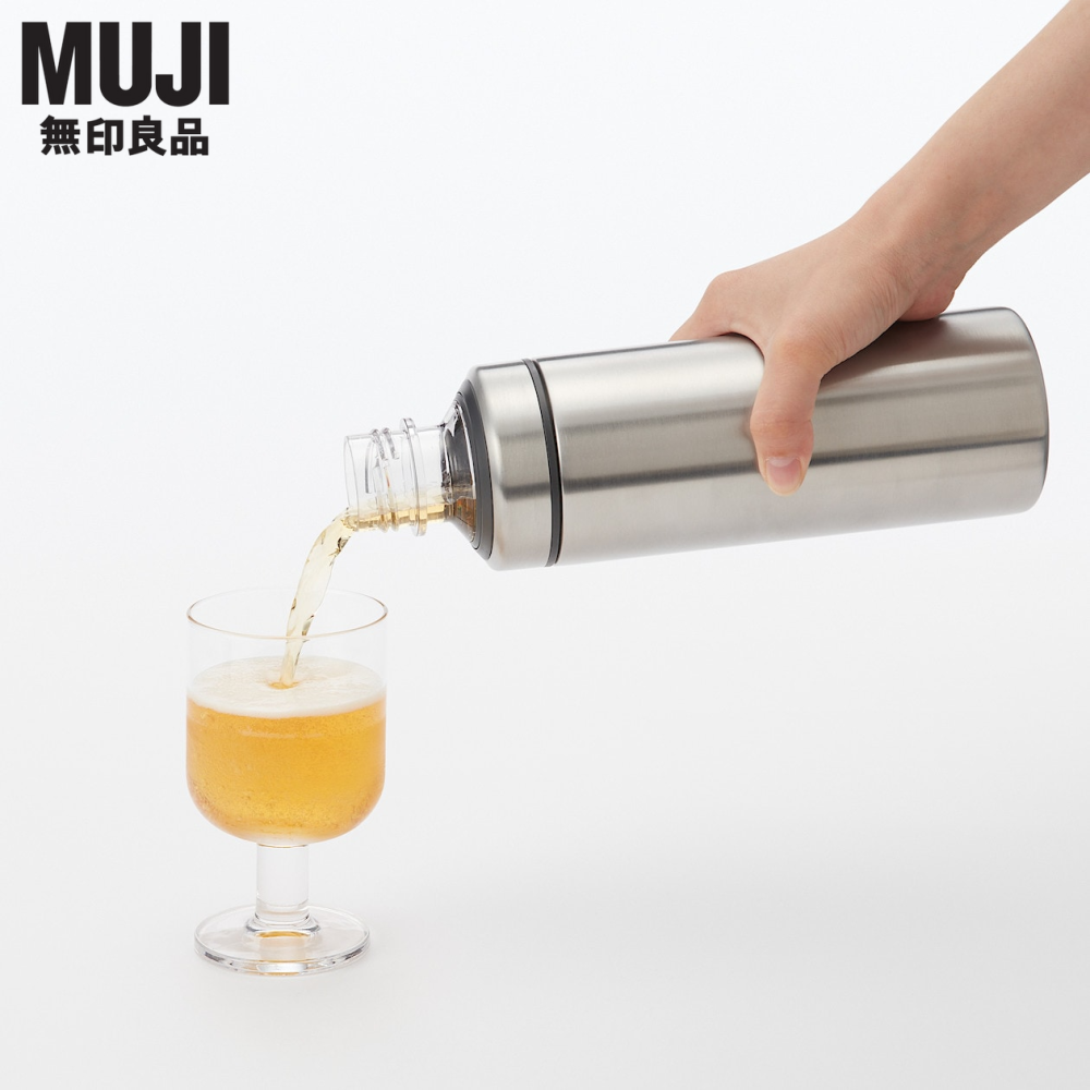 新發售商品三色齊發上市! 代購日本無印良品 MUJI ：夏保冷 不鏽鋼 寶特瓶外型 保冷瓶-細節圖2
