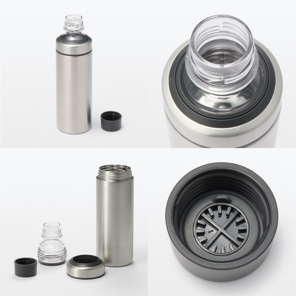 新發售商品三色齊發上市! 代購日本無印良品 MUJI ：夏保冷 不鏽鋼 寶特瓶外型 保冷瓶-細節圖4