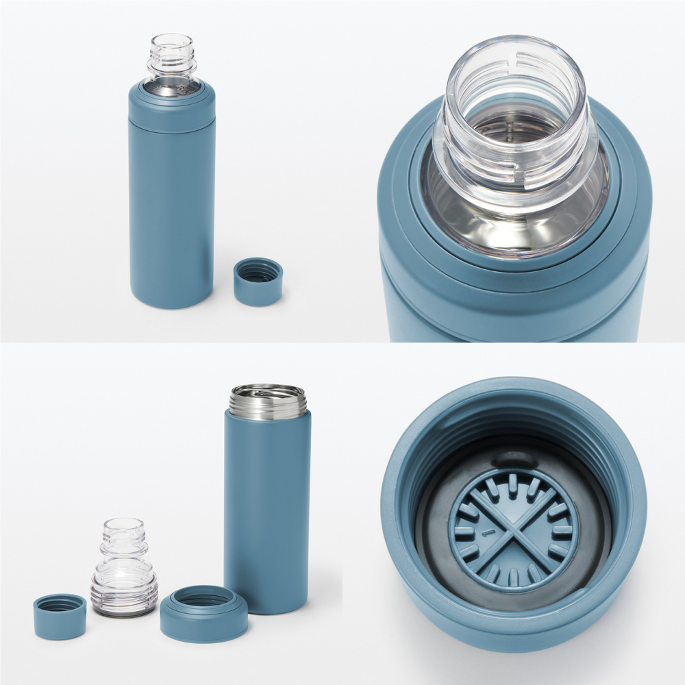 新發售商品三色齊發上市! 代購日本無印良品 MUJI ：夏保冷 不鏽鋼 寶特瓶外型 保冷瓶-細節圖6