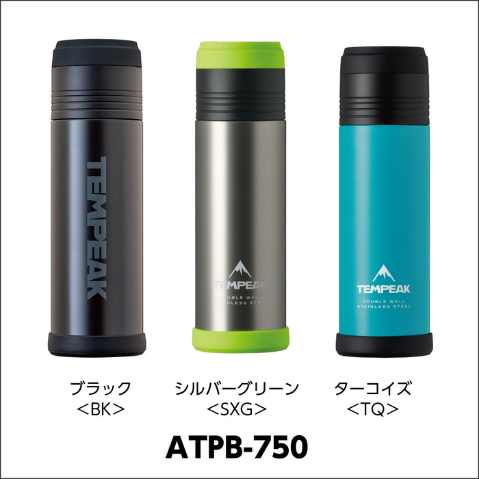 TEMPEAK 超保溫瓶 530ml／750ml／900ml 黑色／銀x綠／藍x黑-細節圖2