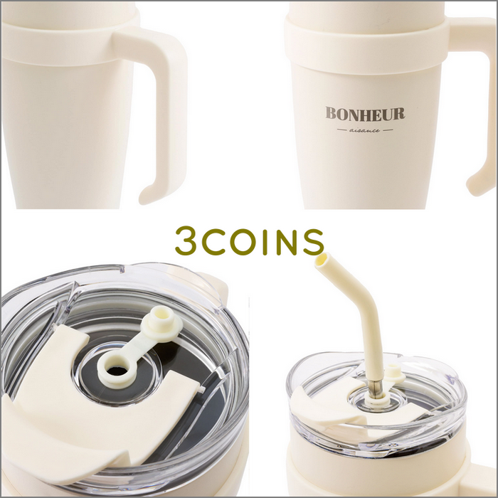 現貨~日本 3COINS／熱門商品／2024發售 巨型 不鏽鋼水杯 冰霸杯：1200ml KITINTO 3Coins-細節圖2