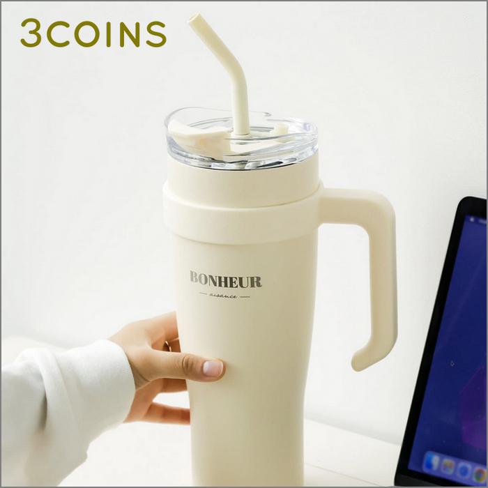 現貨~日本 3COINS／熱門商品／2024發售 巨型 不鏽鋼水杯 冰霸杯：1200ml KITINTO 3Coins-細節圖5