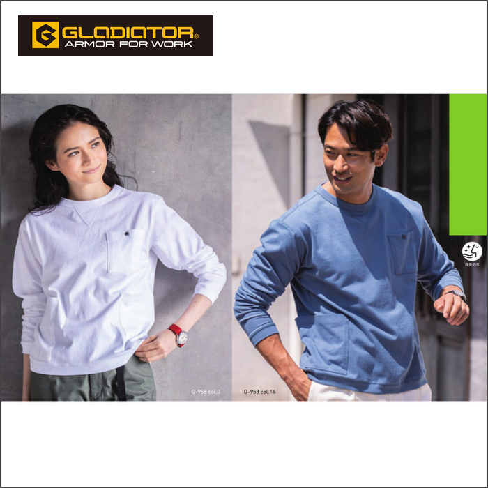 信岡 CO-COS／代購日本職人品牌／G-958／G-GAIA® 長袖 T恤 G-958 消臭 天竺棉 男女適合-細節圖8