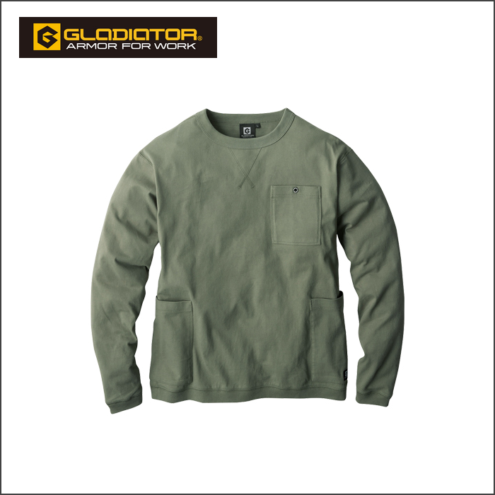 信岡 CO-COS／代購日本職人品牌／G-958／G-GAIA® 長袖 T恤 G-958 消臭 天竺棉 男女適合-規格圖9