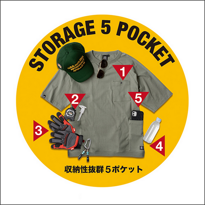 信岡 CO-COS／代購日本職人品牌／G-947／G-GAIA® 短袖 T恤 消臭 天竺棉 男女適合 休閒裝-細節圖2