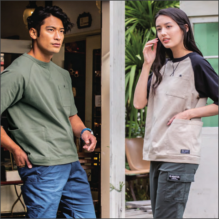 信岡 CO-COS／代購日本職人品牌／G-947／G-GAIA® 短袖 T恤 消臭 天竺棉 男女適合 休閒裝-細節圖9