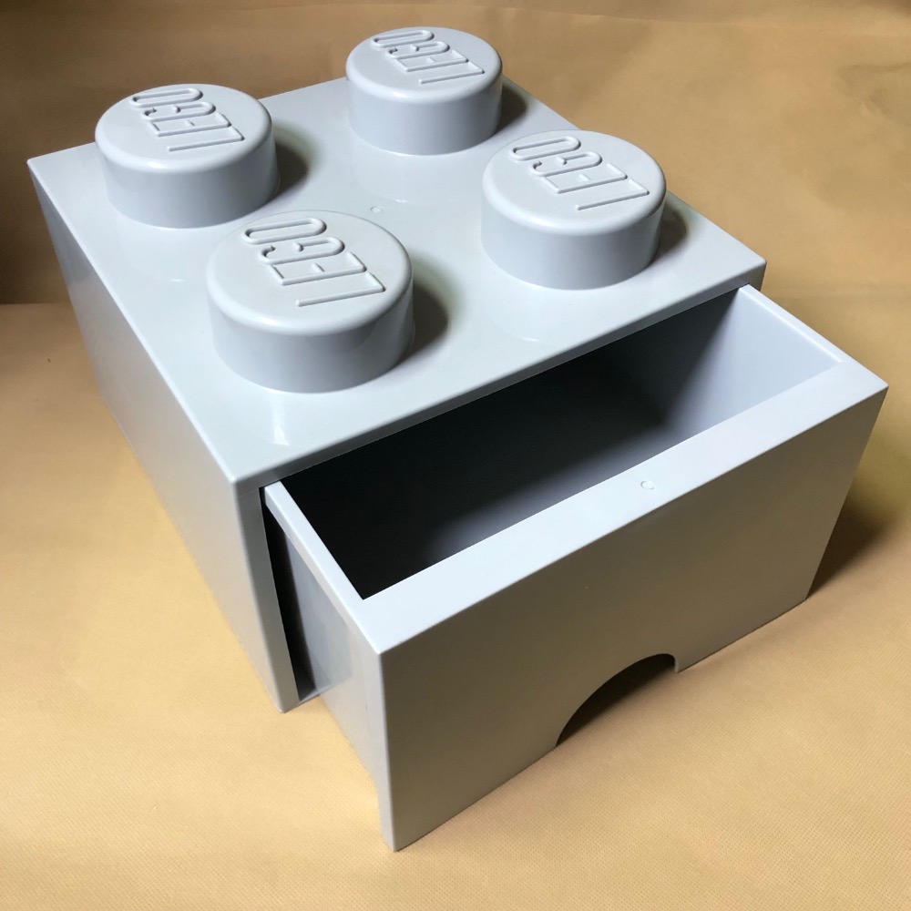 ［魔玩］ Lego 樂高 四凸收納盒 4凸 抽屜收納盒 灰色-細節圖5