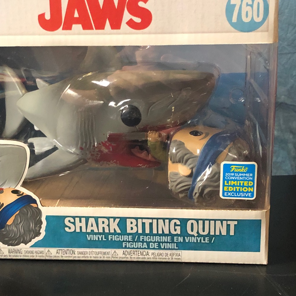 ［魔玩］SDCC限定 funko pop 大白鯊 JAWS 限定版 盒損注意-細節圖3
