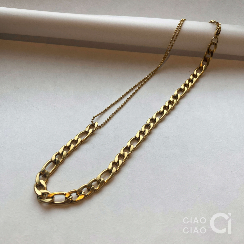 N08｜𝐂𝐥𝐚𝐬𝐬𝐲 𝐕𝐢𝐛𝐞𝐬 韓國設計師款高級感不對稱項鍊-細節圖2