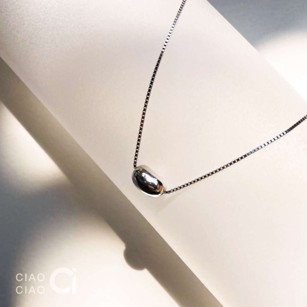 N01｜韓劇款 許願銀豆豆項鍊-細節圖2