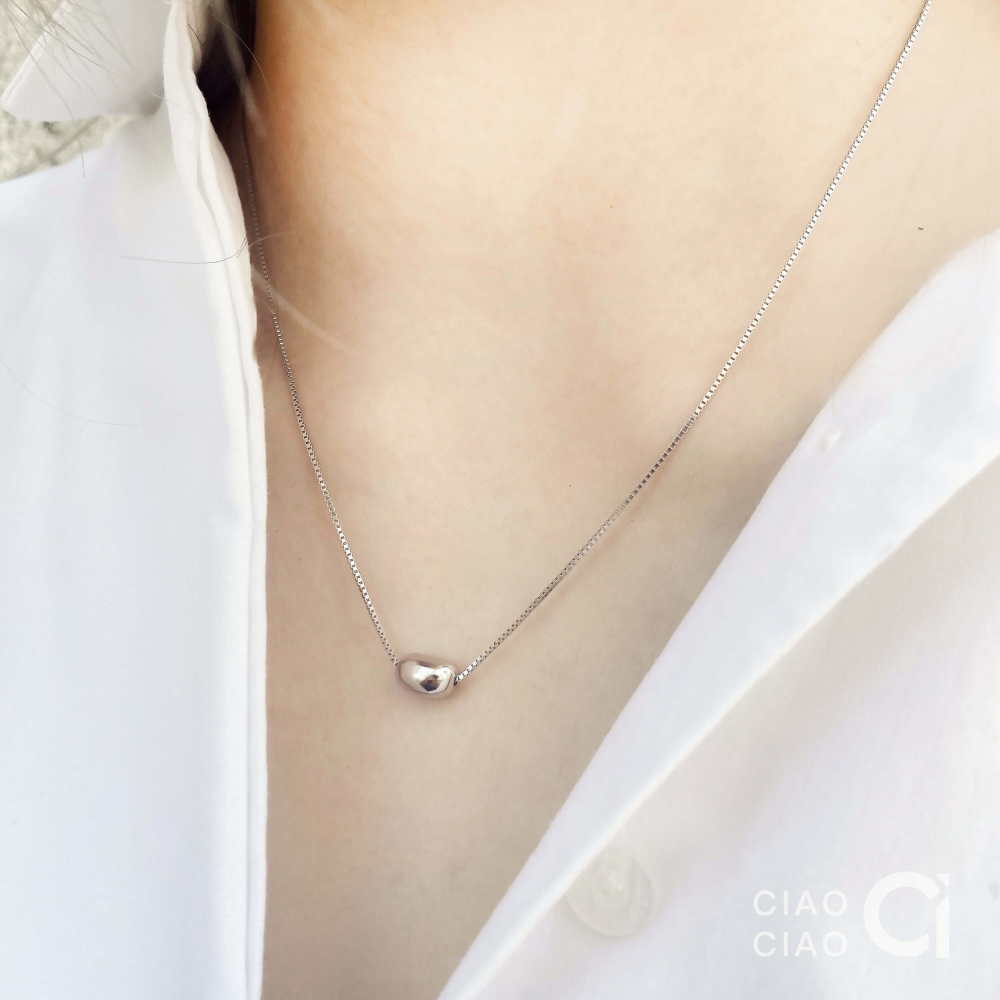 N01｜韓劇款 許願銀豆豆項鍊-細節圖4