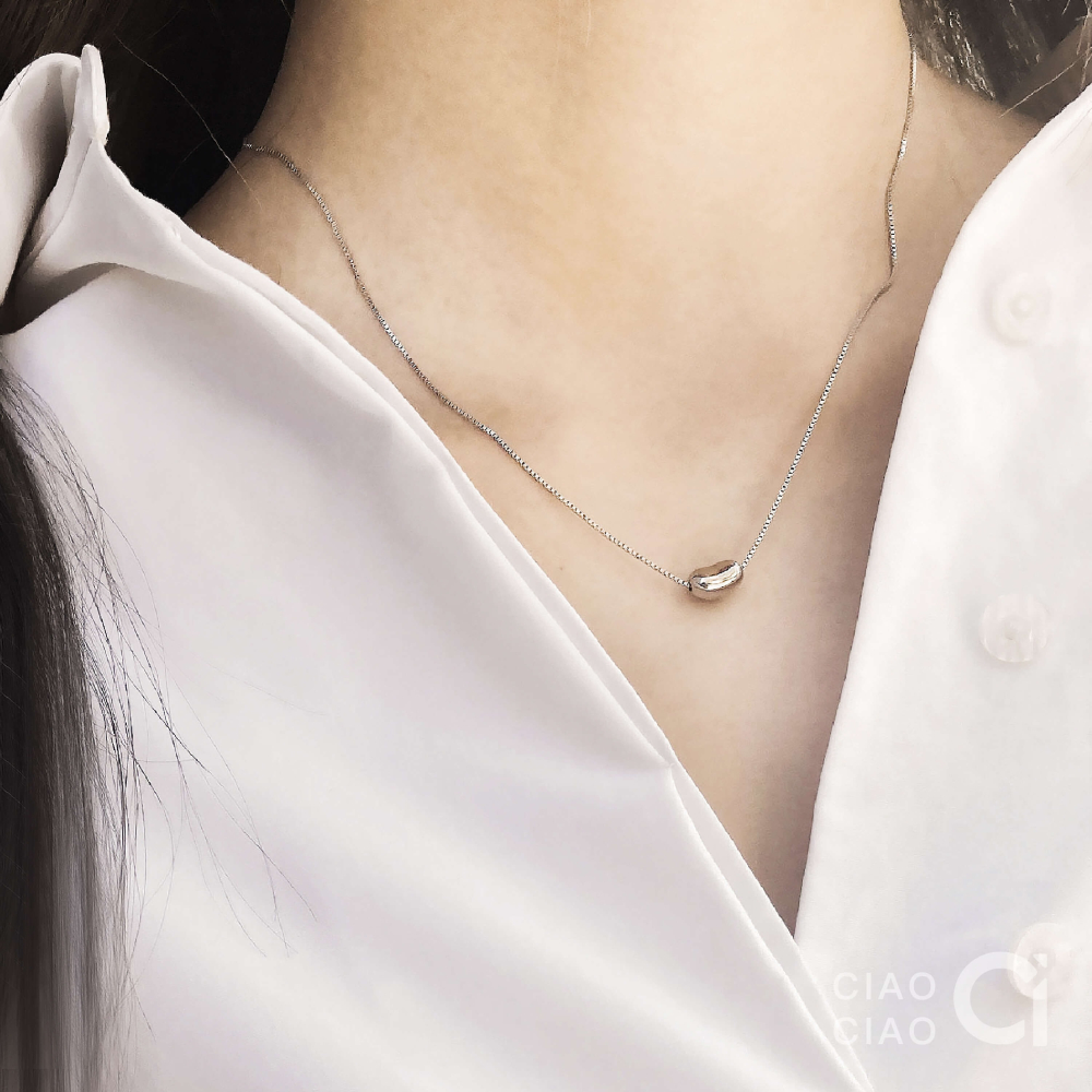 N01｜韓劇款 許願銀豆豆項鍊-細節圖5