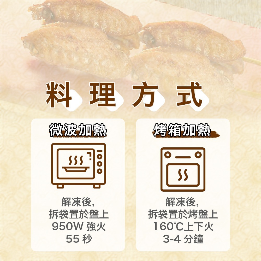 宏益冷凍｜炭烤雞翅串40串/10包 (140-160g/4串/包) 🌸日式經典串燒🔥直火炙燒⭐秘製醬汁-細節圖4