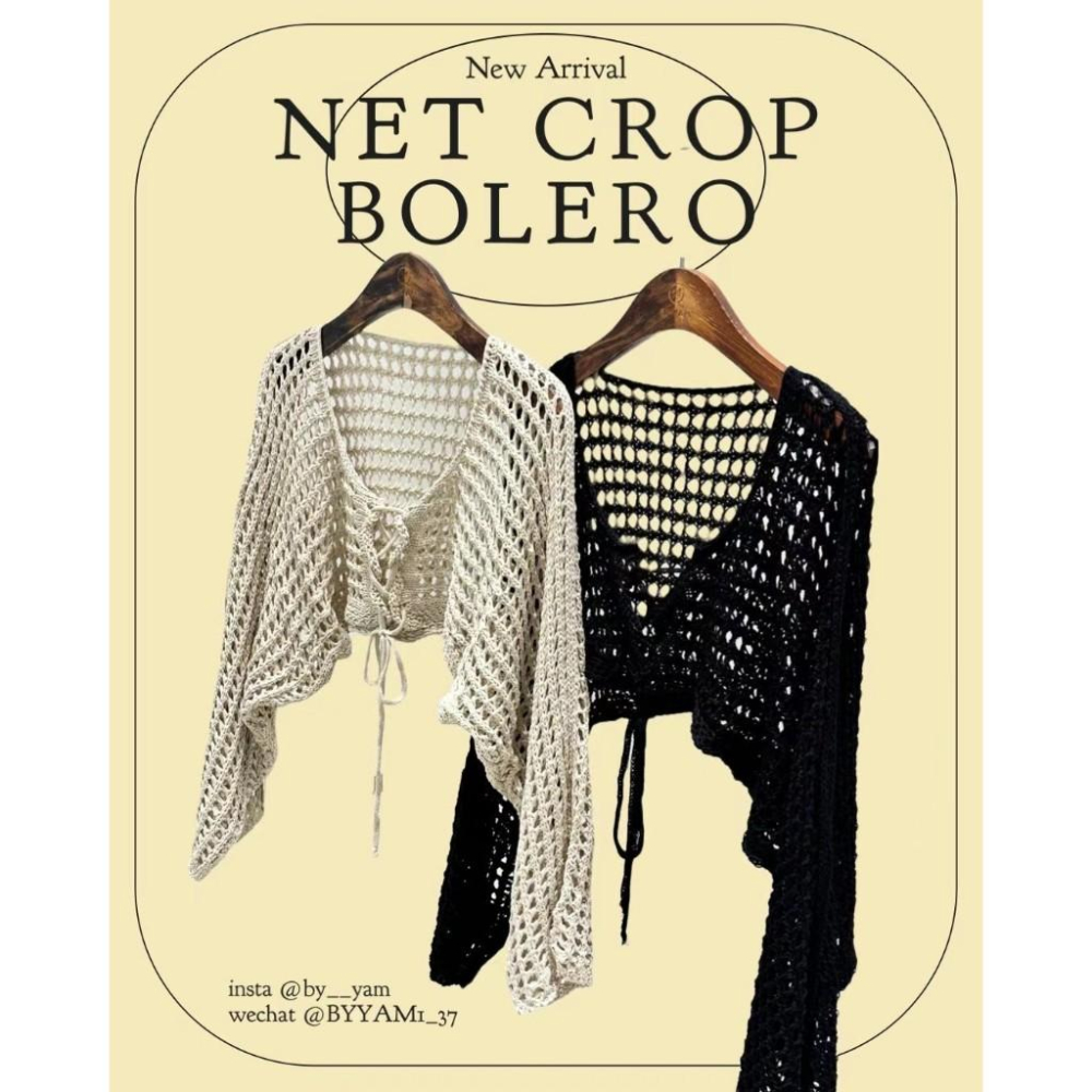 AK韓國連線 針織衫 罩衫 短版罩衫 針織上衣 縷空 罩衫 (2colors)-細節圖2