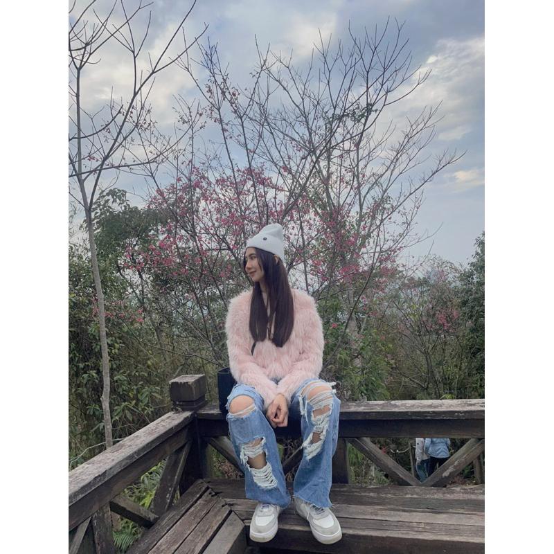 Ashley 奢華貴婦 水貂毛 毛絨 長袖上衣 毛毛上衣 小姐姐 現貨-細節圖2