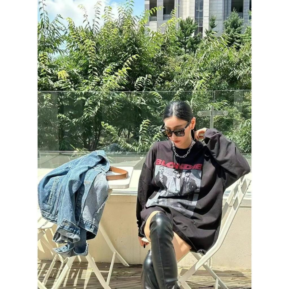 AK韓國連線 帥氣街頭風 3人圖像長袖上衣 長袖T恤-細節圖6