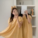 [預購 每周日中午 12:00收單] 2023 正韓 韓國睡衣品牌J  eu 格紋泡泡袖 短袖睡衣套裝-規格圖10