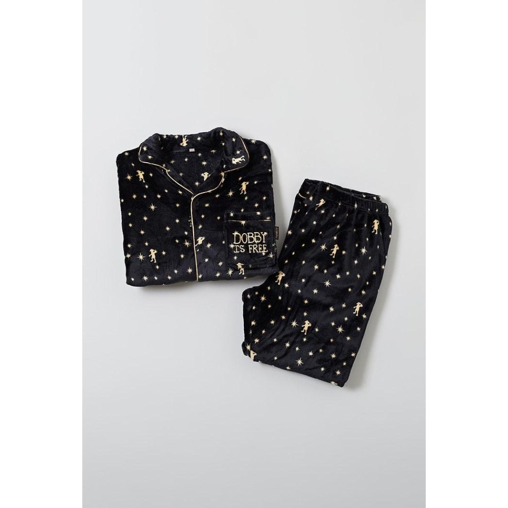 [S/黑 有現貨一件][預購 每周日中午 12:00收單] 2023 韓國SPAO 秋冬新款哈利波特聯名睡衣系列-細節圖10