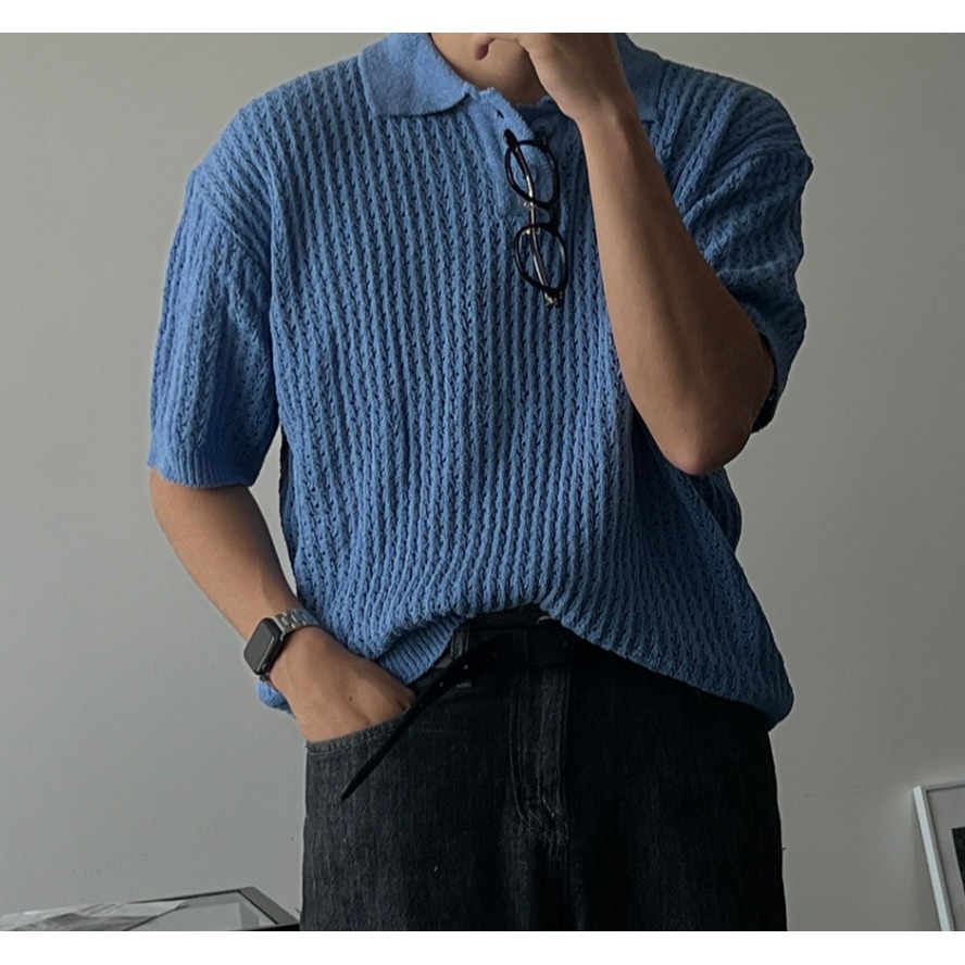 [是男裝喔~][預購 每周日中午 12:00收單] 2024 正韓 春夏男裝 zavino 時尚優雅微性感 針織上衣-細節圖8