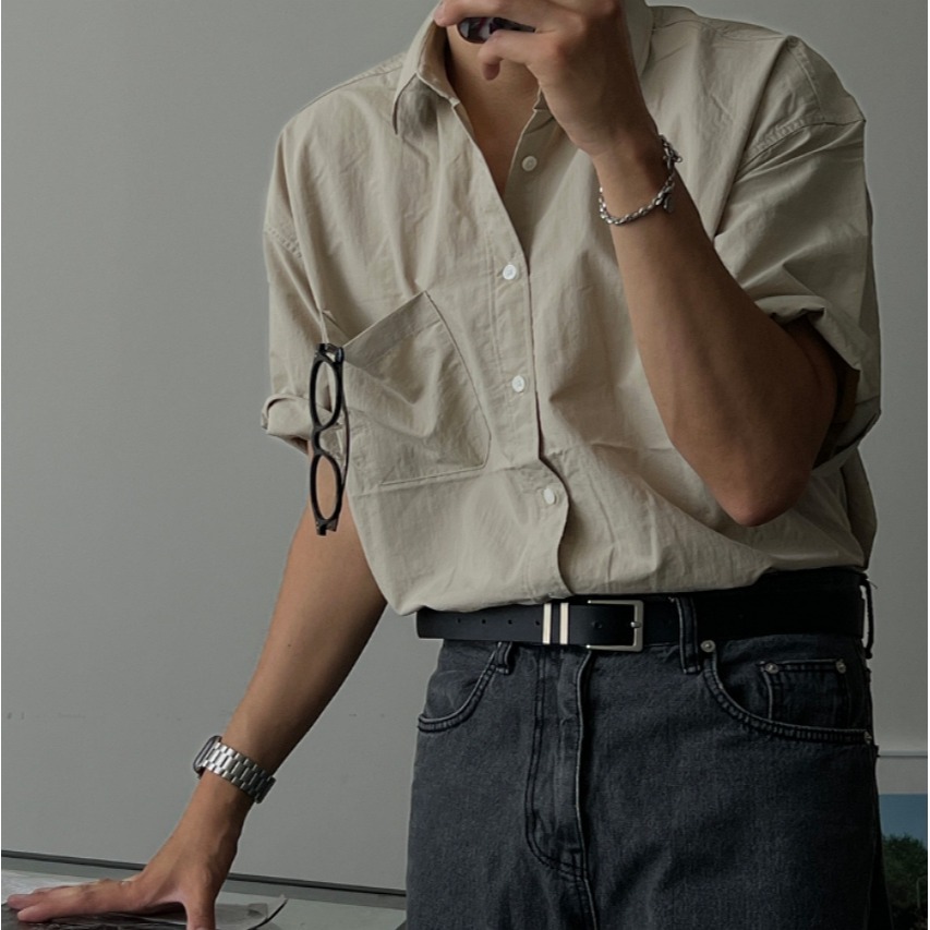 [是男裝喔~][預購 每周日中午 12:00收單] 2024 正韓 zavino 春夏男裝 休閒時尚 短袖襯衫-細節圖3