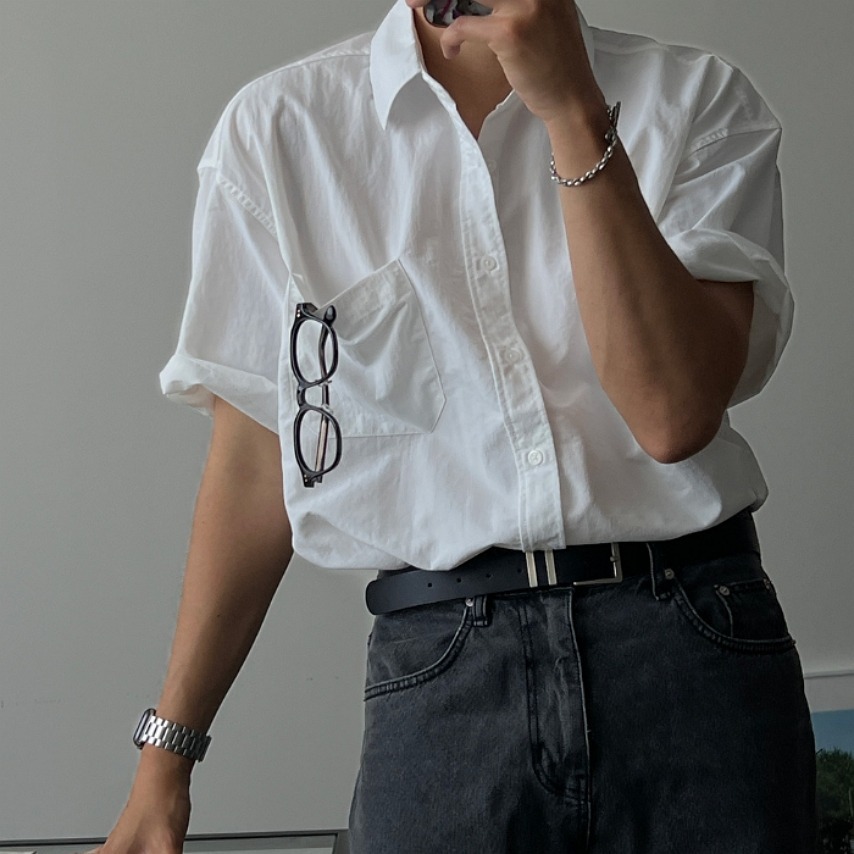 [是男裝喔~][預購 每周日中午 12:00收單] 2024 正韓 zavino 春夏男裝 休閒時尚 短袖襯衫-規格圖11