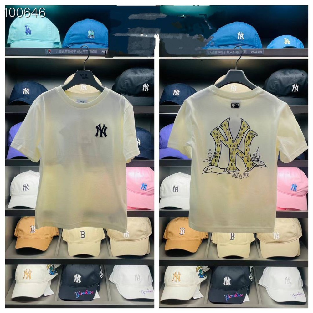 [預購 每周日中午 12:00收單] 2024 韓國 MLB 童趣滿版logo 上衣 (大人小孩都可以穿喔)-規格圖5