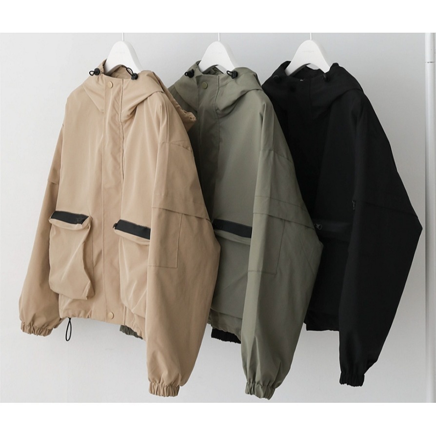 [預購 每周日中午 12:00收單] 2024 正韓 pippin 秋冬女裝 雙口袋高領風衣外套-細節圖6