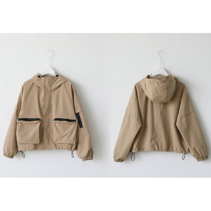 [預購 每周日中午 12:00收單] 2024 正韓 pippin 秋冬女裝 雙口袋高領風衣外套-規格圖11