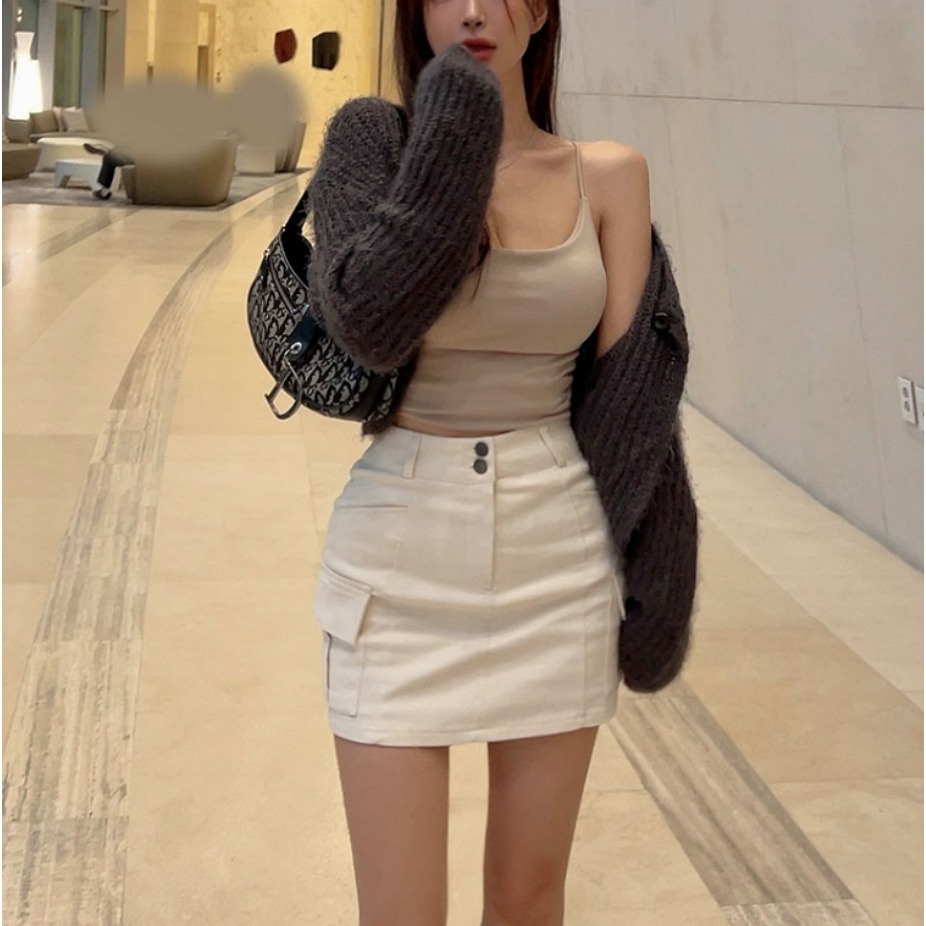 [預購 每周日中午 12:00收單 ] 2024 正韓 hypnotic 秋冬女裝 時尚俏麗 一粒釦 短版針織開襟衫-細節圖6