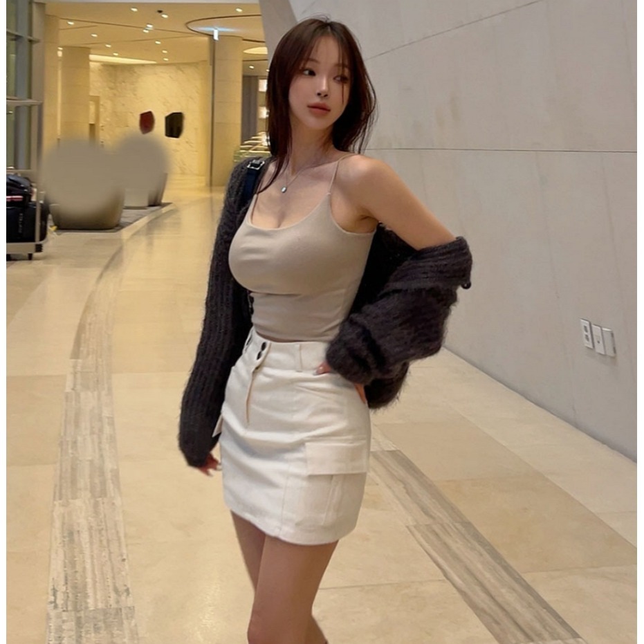 [預購 每周日中午 12:00收單 ] 2024 正韓 hypnotic 秋冬女裝 時尚俏麗 一粒釦 短版針織開襟衫-細節圖7