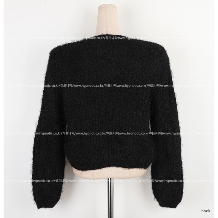 [預購 每周日中午 12:00收單 ] 2024 正韓 hypnotic 秋冬女裝 時尚俏麗 一粒釦 短版針織開襟衫-細節圖8