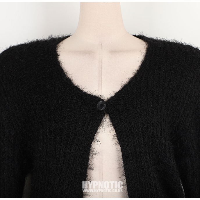 [預購 每周日中午 12:00收單 ] 2024 正韓 hypnotic 秋冬女裝 時尚俏麗 一粒釦 短版針織開襟衫-細節圖11