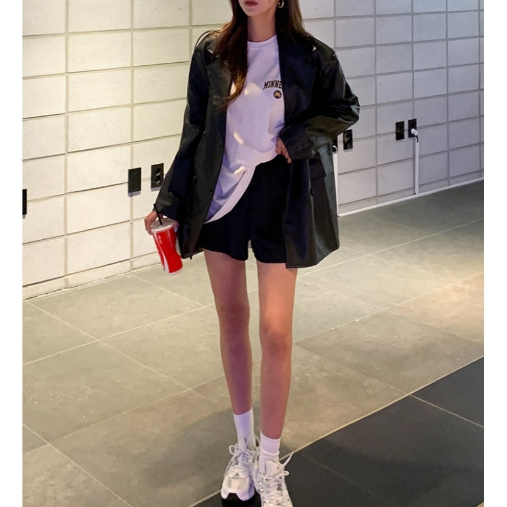 [預購 每周日中午 12:00收單] 2024 正韓 themood 秋冬女裝 西裝式皮外套-細節圖2