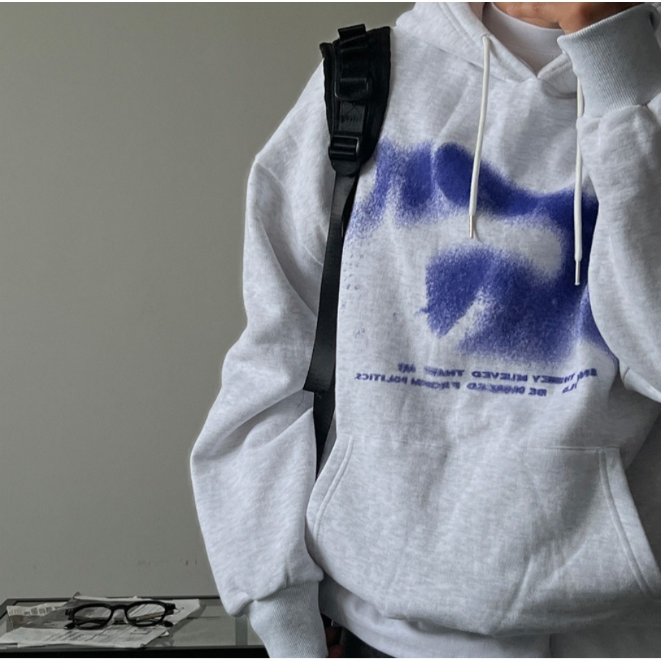 [是男裝喔~][預購 每周日中午 12:00收單] 2024 正韓 zavino 秋冬男裝 暈染圖案連帽T-細節圖5