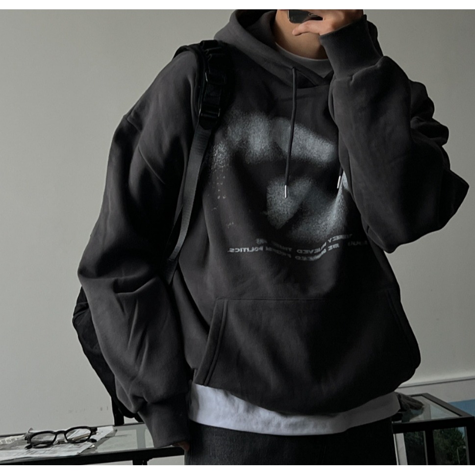 [是男裝喔~][預購 每周日中午 12:00收單] 2024 正韓 zavino 秋冬男裝 暈染圖案連帽T-細節圖8