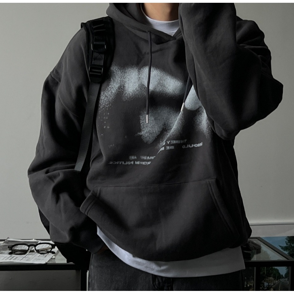 [是男裝喔~][預購 每周日中午 12:00收單] 2024 正韓 zavino 秋冬男裝 暈染圖案連帽T-規格圖8