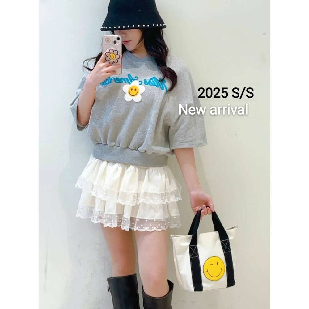 [預購 每周日中午 12:00收單] 2025 韓國 東大門 初春女裝 浪漫俏麗 蕾絲迷你蛋糕裙-細節圖5