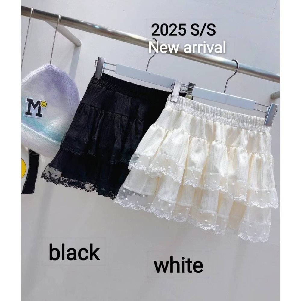 [預購 每周日中午 12:00收單] 2025 韓國 東大門 初春女裝 浪漫俏麗 蕾絲迷你蛋糕裙-規格圖8