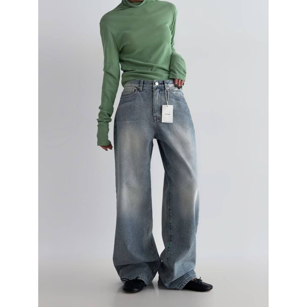 [預購 每周日中午 12:00收單] 2025 正韓  734刷舊牛仔褲-細節圖4