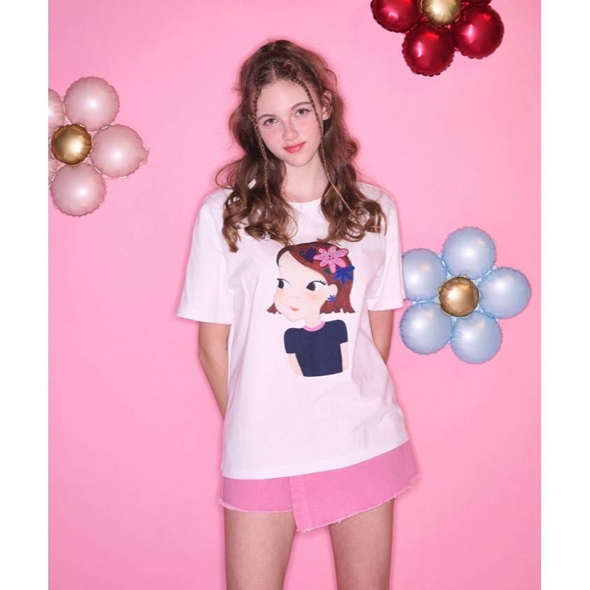 [限時限量打折款] [預購 每周日中午 12:00收單]2025 韓國 陸心媛 YOUKSHIMWON 短袖上衣-細節圖3