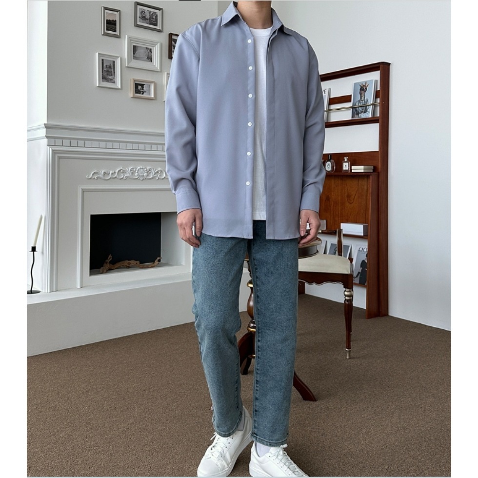 [官網特惠ing] [是男裝喔~][預購 每周日中午 12:00收單] 2025 韓國 smallman 隱藏鈕扣襯衫-細節圖8