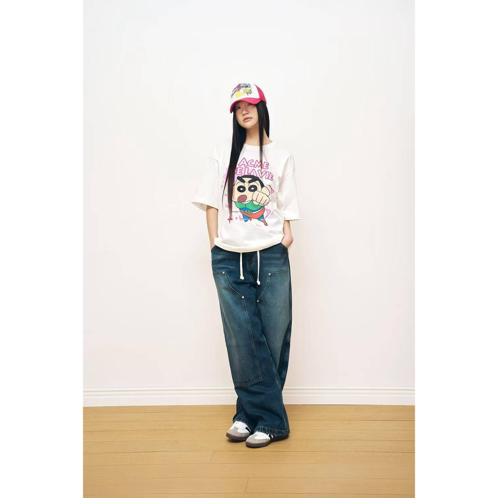 [官網特惠ing][預購 每周日中午 12:00收單] 2025 韓國 ADLV X 蠟筆小新聯名款 小新超人上衣-細節圖6