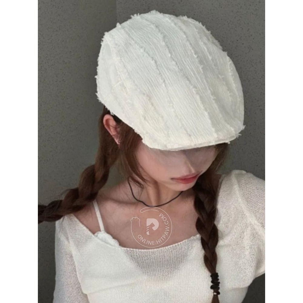 [預購 每周日中午 12:00收單] 2025 正韓 時尚配件  立體線條鴨舌帽-細節圖3