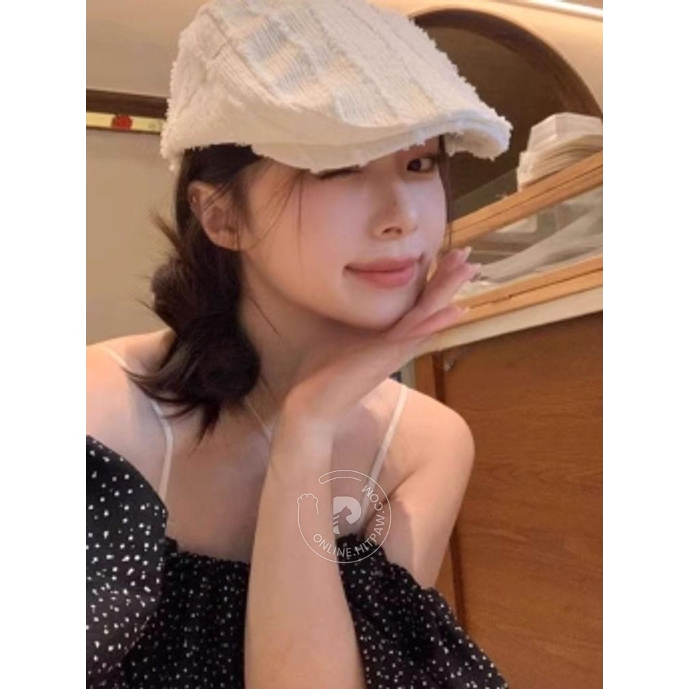 [預購 每周日中午 12:00收單] 2025 正韓 時尚配件  立體線條鴨舌帽-細節圖4