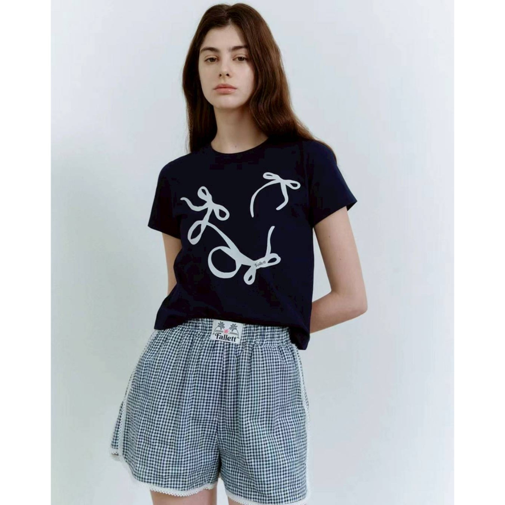 [官網特惠ing] [預購 每周日中午 12:00收單] 2025 韓國  FALLET 蝴蝶結設計上衣-細節圖2