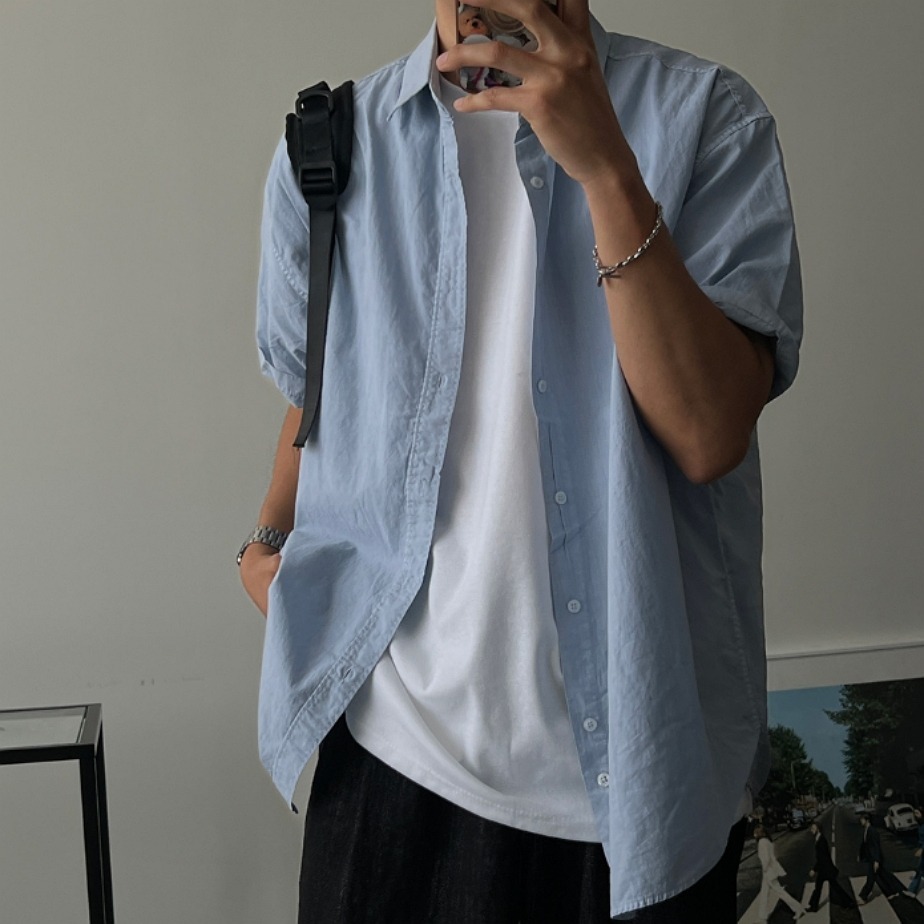 [是男裝喔~][預購 每周日中午 12:00收單] 2025 韓國 zavino 男裝 BOX FIT 休閒襯衫-細節圖9