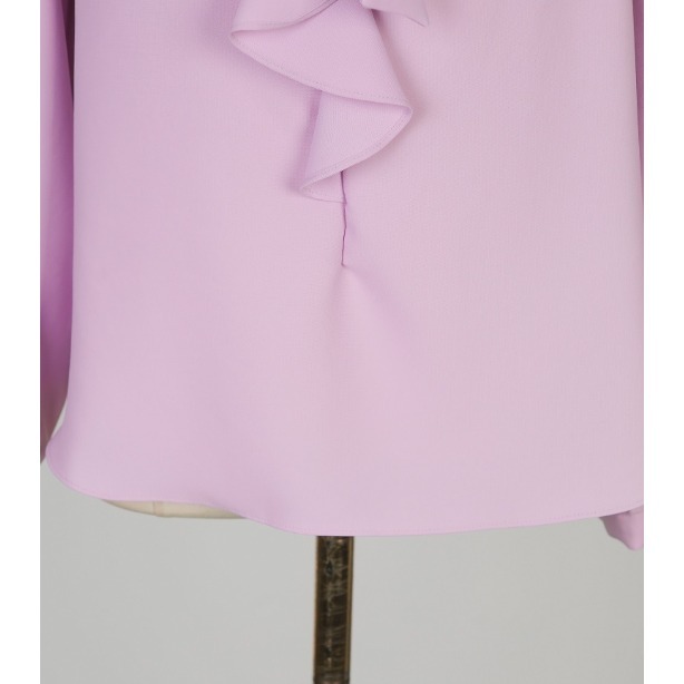 [官網特惠ing][預購 每周日中午 12:00收單] 2025 ode 初春女裝 層疊荷葉邊領蝴蝶結緞帶襯衫-細節圖10